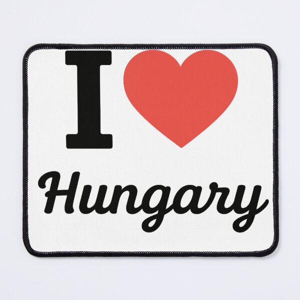 Item preview, I Love Hungary Typography Design | Hungarian National Pride Artwork | Modern Travel & Country Love Statement designed and sold by PaintedPixels01.
