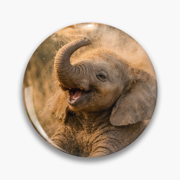 Item preview, Playful baby elephant kicks up dust designed and sold by Fotografin1981.