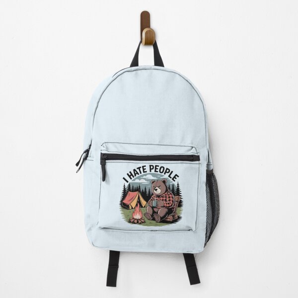 Item preview, I Hate People – Funny Camping Bear Campfire Design designed and sold by Palette & Hue.