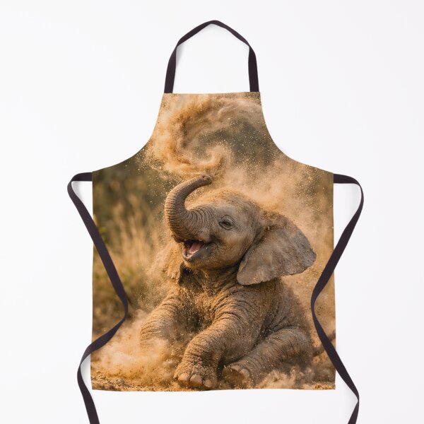 Item preview, Playful baby elephant kicks up dust designed and sold by Fotografin1981.