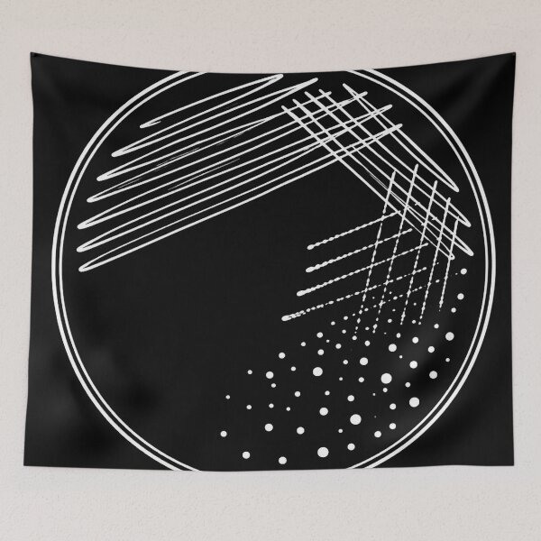 Item preview, Bacterial Culture streaks on glass Petri Dish in Microbiology Lab designed and sold by labstud.