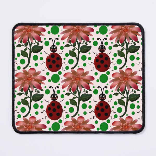 Item preview, Copy of  Floral Seamless Pattern | Hand Drawn Ladybird Botanical Repeat Print designed and sold by HopeAndHustle.