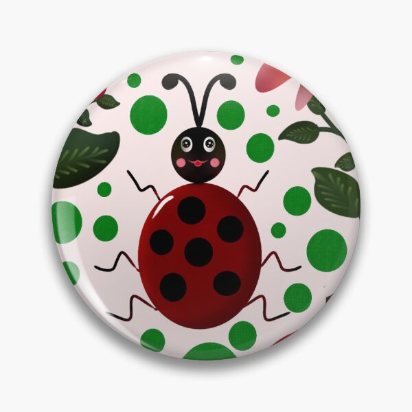 Item preview, Copy of  Floral Seamless Pattern | Hand Drawn Ladybird Botanical Repeat Print designed and sold by HopeAndHustle.