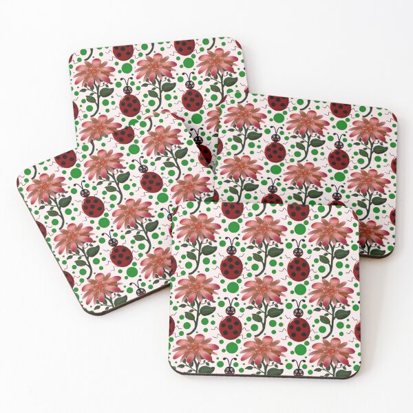 Item preview, Copy of  Floral Seamless Pattern | Hand Drawn Ladybird Botanical Repeat Print designed and sold by HopeAndHustle.