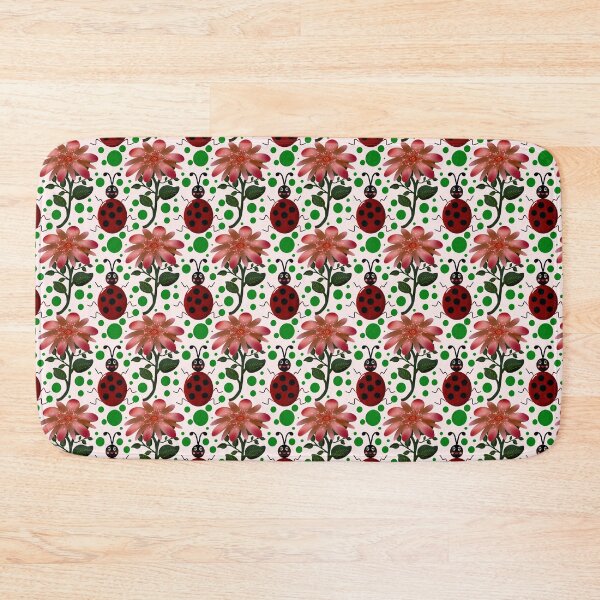 Item preview, Copy of  Floral Seamless Pattern | Hand Drawn Ladybird Botanical Repeat Print designed and sold by HopeAndHustle.