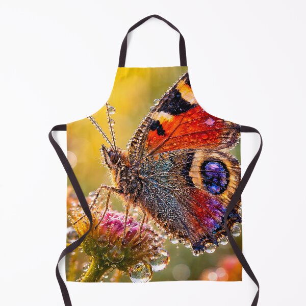 Item preview, Peacock butterfly on a flower with morning dew designed and sold by Fotografin1981.