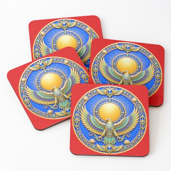 Item preview, Celestial Solar Falcon Emblem | Fantasy Royal Crest Art designed and sold by sunbowjp stadio.
