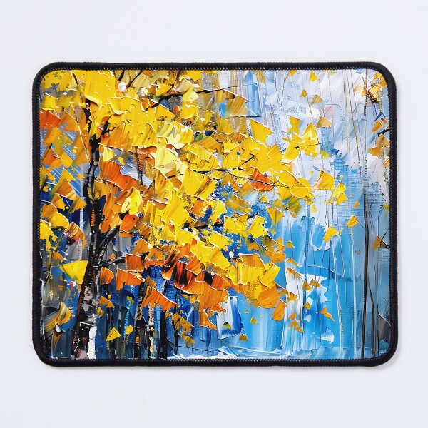 Item preview, Autumn Tree In The Rain Impasto-Style Digital Abstract designed and sold by DEC02.