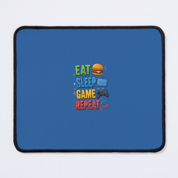 Item preview, Eat Sleep Game Repeat Funny Gamer Gaming Controller Design designed and sold by Lycheeleaf.