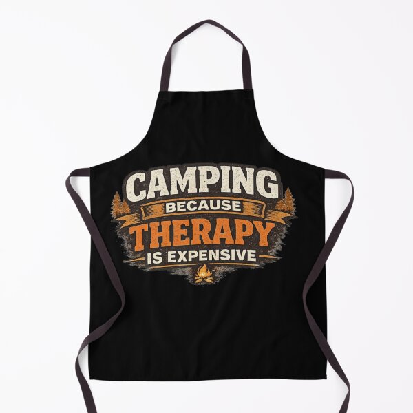Item preview, Camping Because Therapy Is Expensive – Funny Vintage Camper Design designed and sold by Palette & Hue.