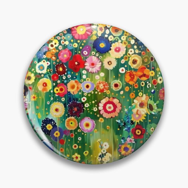 Item preview, Gustav Klimt Flower Garden Colourful Abstract Vivid Flowers Seamless Floral Pattern Digital Art and Illustration designed and sold by Matt_Smith.