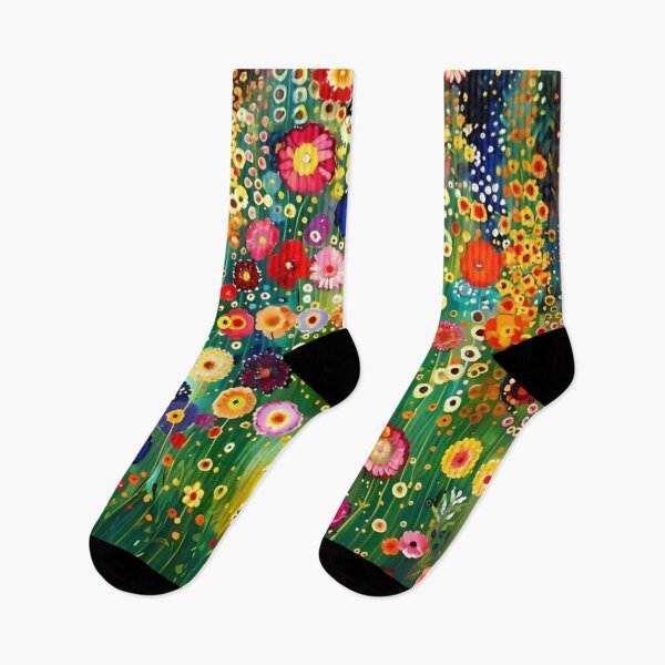 Item preview, Gustav Klimt Flower Garden Colourful Abstract Vivid Flowers Seamless Floral Pattern Digital Art and Illustration designed and sold by Matt_Smith.