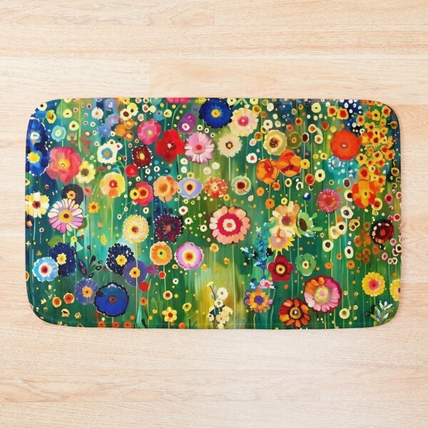 Item preview, Gustav Klimt Flower Garden Colourful Abstract Vivid Flowers Seamless Floral Pattern Digital Art and Illustration designed and sold by Matt_Smith.