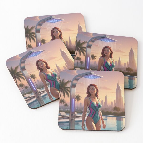 Item preview, Refresh Yourself Futuristic Cyberpunk Summer Poolside designed and sold by GraphixKing999.
