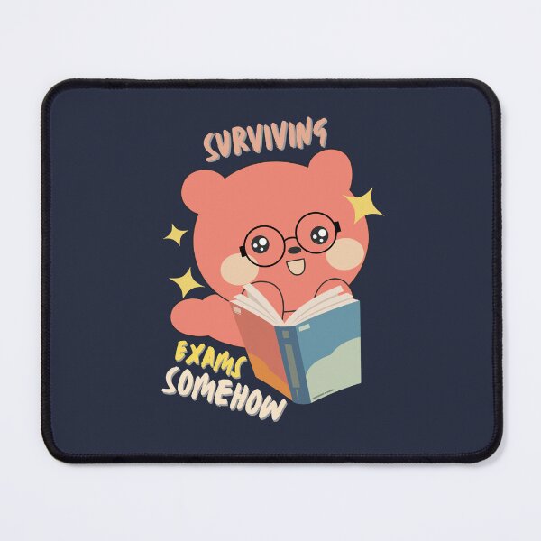 Item preview, Surviving Exams Somehow Funny Mouse Pad Student Humor designed and sold by WallMuseStudio .