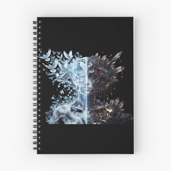 Item preview, Duality of Light and Dark: Crystal Ice and Cosmic Chaos designed and sold by SipWithStyleArt.