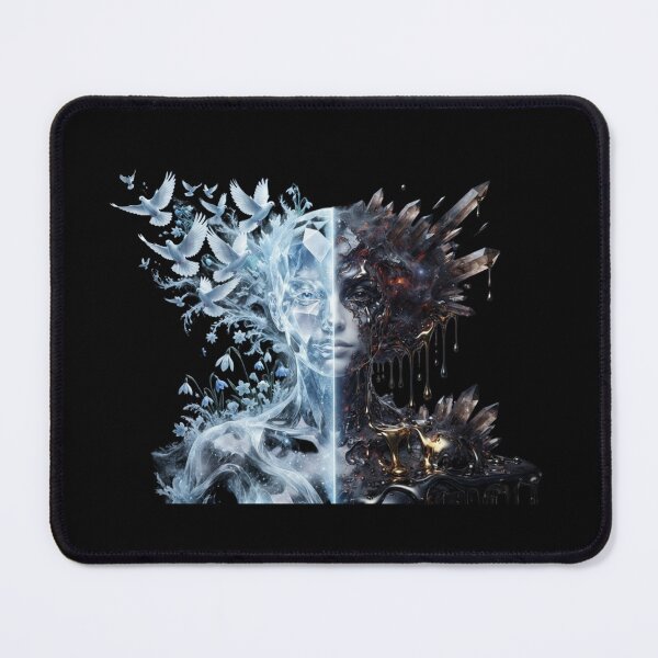 Item preview, Duality of Light and Dark: Crystal Ice and Cosmic Chaos designed and sold by SipWithStyleArt.