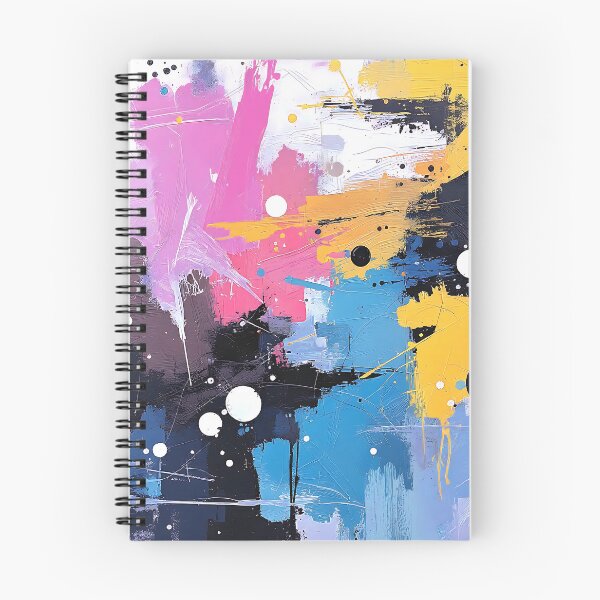 Item preview, Abstract Splatter Painting In Blue, Yellow, Pink, Black  designed and sold by DEC02.