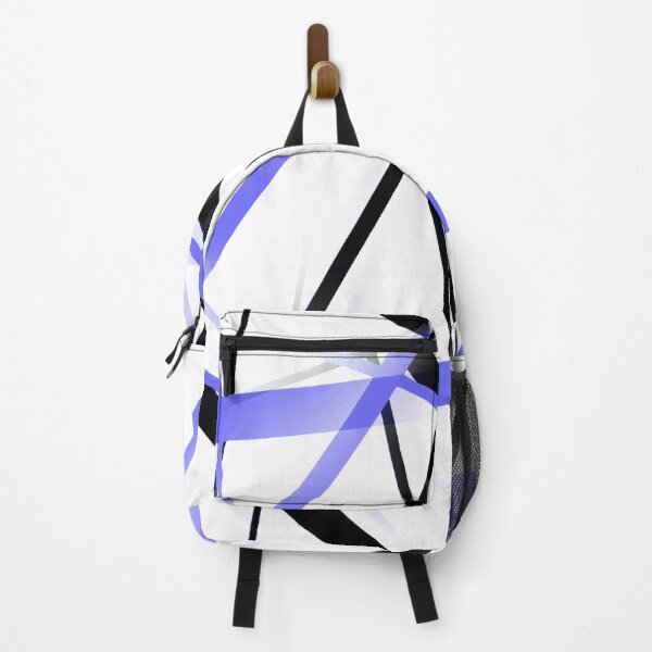 Item preview, Modern Line Cool Geometry White Black Mid-Blue designed and sold by taiche.