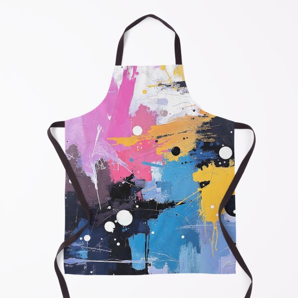 Item preview, Abstract Splatter Painting In Blue, Yellow, Pink, Black designed and sold by DEC02.