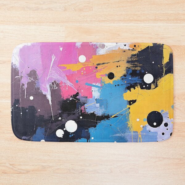 Item preview, Abstract Splatter Painting In Blue, Yellow, Pink, Black  designed and sold by DEC02.