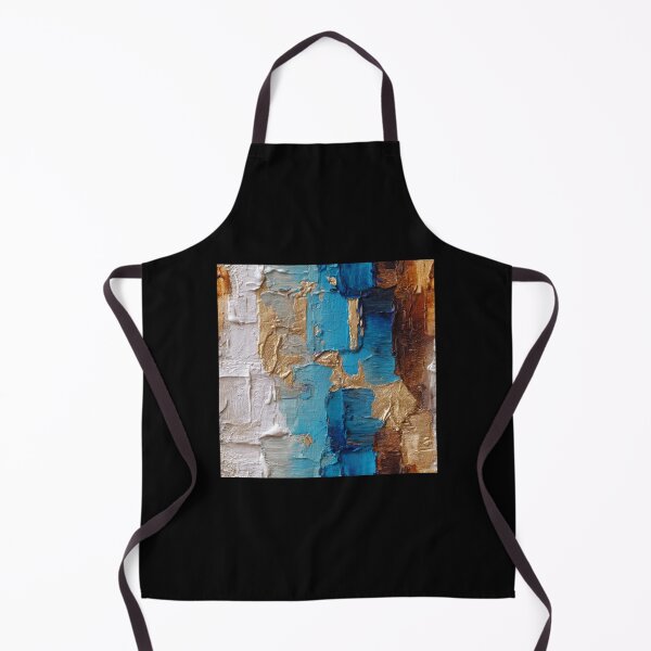 Item preview, Blue, Golden, And Cream Sky Impasto-Style Abstract designed and sold by DEC02.