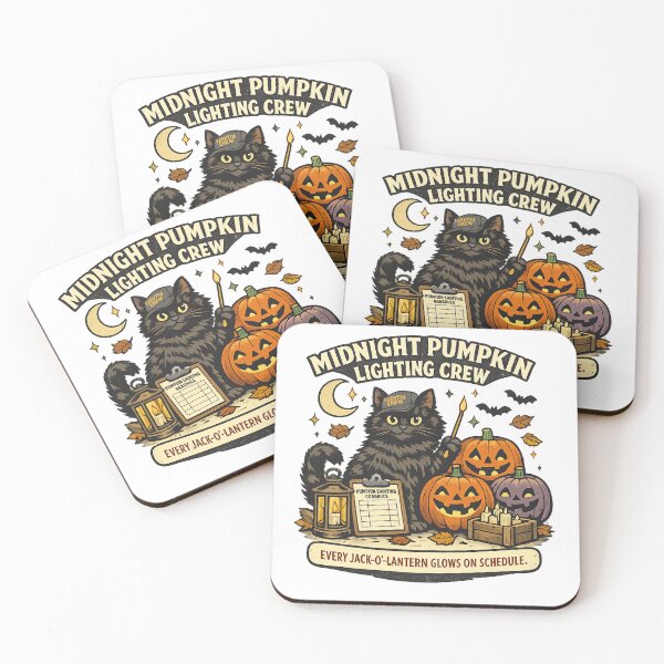 Item preview, Midnight Pumpkin Lighting Crew Black Cat Halloween designed and sold by Concrete Coffee Studio.