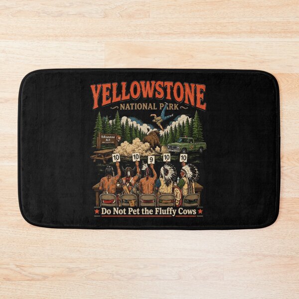 Item preview, Funny Bison Meme, National Park travel, Yellowstone Do Not Pet The Fluffy Cows designed and sold by robertallenss.