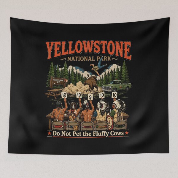 Item preview, Funny Bison Meme, National Park travel, Yellowstone Do Not Pet The Fluffy Cows designed and sold by robertallenss.