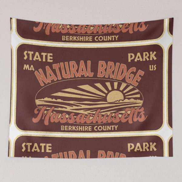 Item preview, Natural Bridge State Park, Berkshire County, Massachusetts, badge design designed and sold by Wanderful-roads.
