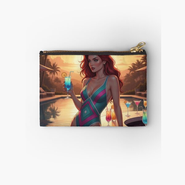 Item preview, Sunset Cool Tropical Poolside Retro Summer Vibe designed and sold by GraphixKing999.