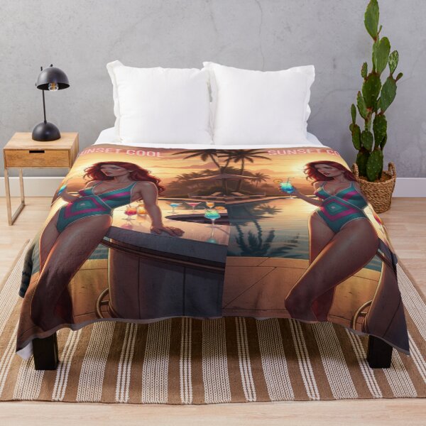 Item preview, Sunset Cool Tropical Poolside Retro Summer Vibe designed and sold by GraphixKing999.