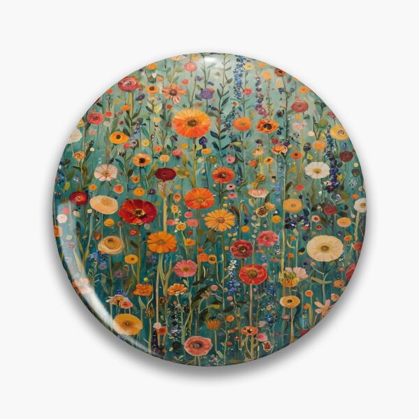 Item preview, Gustav Klimt Flower Garden Colourful Abstract Vivid Flowers Seamless Floral Pattern Digital Art and Illustration designed and sold by Matt_Smith.