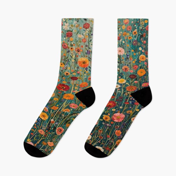 Item preview, Gustav Klimt Flower Garden Colourful Abstract Vivid Flowers Seamless Floral Pattern Digital Art and Illustration designed and sold by Matt_Smith.
