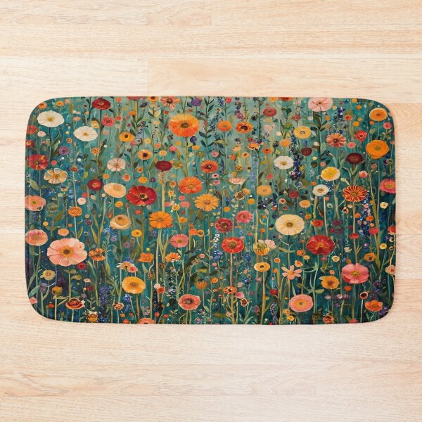 Item preview, Gustav Klimt Flower Garden Colourful Abstract Vivid Flowers Seamless Floral Pattern Digital Art and Illustration designed and sold by Matt_Smith.