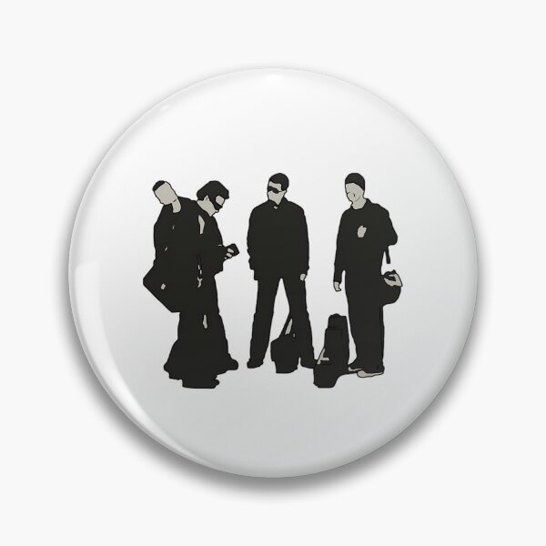 Item preview, Four Men Minimalist Black Silhouettes Standing designed and sold by StockItaly.