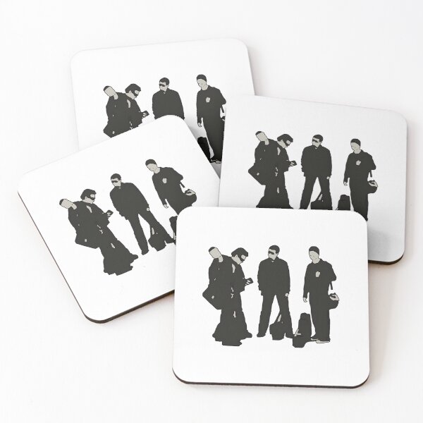 Item preview, Four Men Minimalist Black Silhouettes Standing designed and sold by StockItaly.