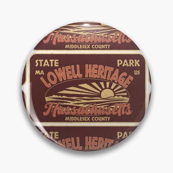 Item preview, Lowell Heritage State Park, Middlesex County, Massachusetts, badge design designed and sold by Wanderful-roads.