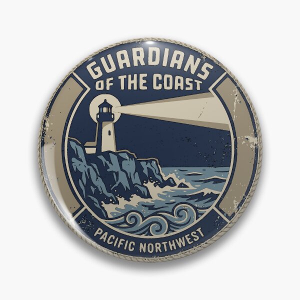 Item preview, Guardians of the Coast Vintage Nautical Badge | Maritime Heritage Design designed and sold by Coasties.