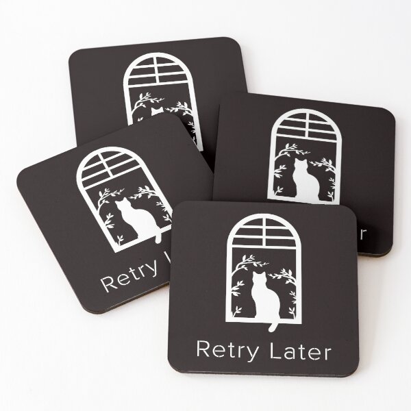 Item preview, Retry Later Cat – Calm Waiting System Cat Window Design designed and sold by ContigoART.