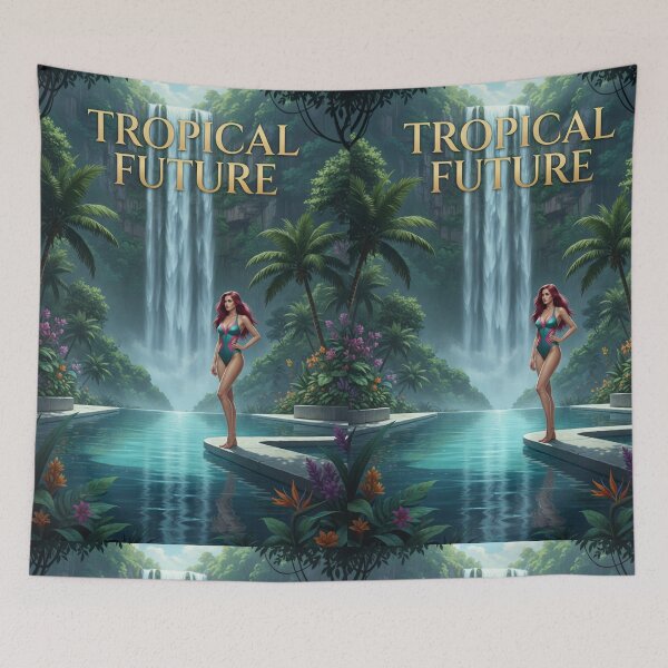Item preview, Tropical Future Sci-Fi Summer Poolside Aesthetic designed and sold by GraphixKing999.