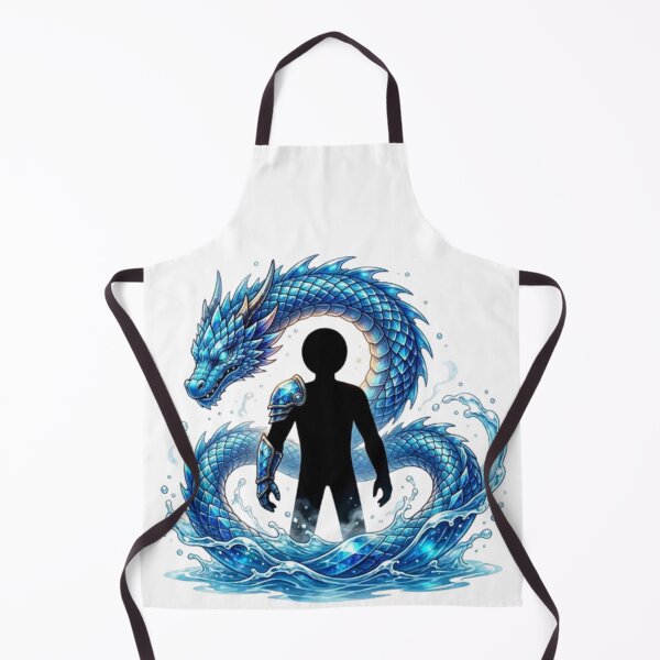 Item preview, Blue Water Dragon and Silhouette Warrior Fantasy Art designed and sold by Interactive-Art.