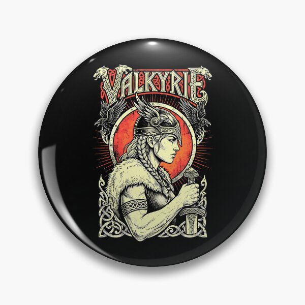 Item preview, Valkyrie Viking Strong Woman Female Norse Warrior Ravens designed and sold by GrandeDuc.
