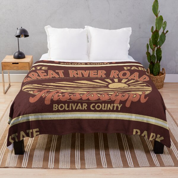Item preview, Great River Road State Park, Bolivar County, Mississippi, badge design designed and sold by Wanderful-roads.