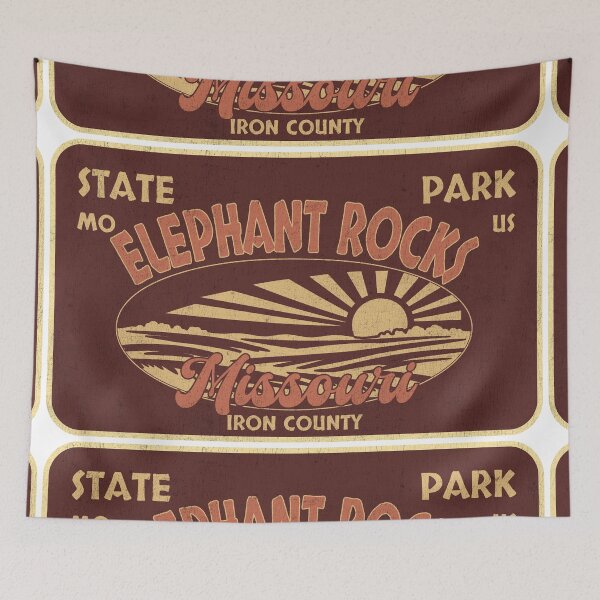 Item preview, Elephant Rocks State Park, Iron County, Missouri, badge design designed and sold by Wanderful-roads.