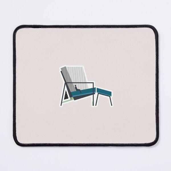 Item preview, Minimalist Lounge Chair Sticker | Abstract Architectural Furniture Illustration designed and sold by the--artisans.