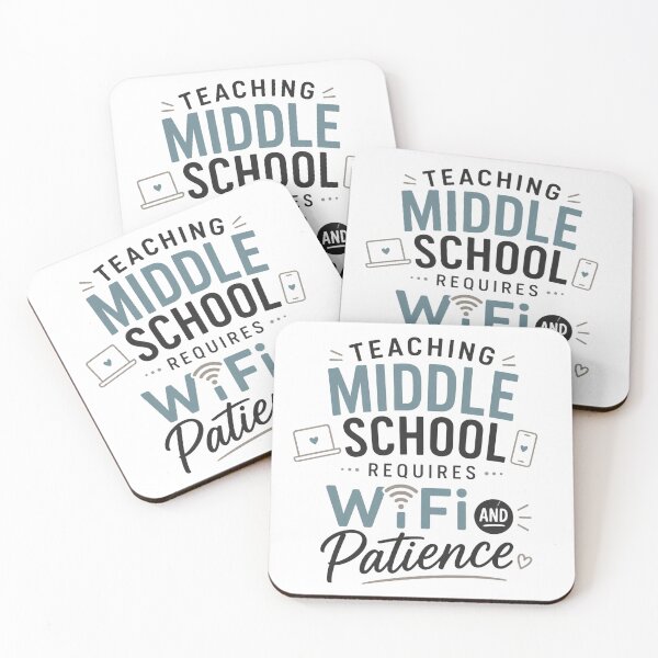 Item preview, Teaching Middle School Requires WiFi and Patience Funny Teacher T-Shirt | Middle School Teacher Gift designed and sold by FestivityFinds.