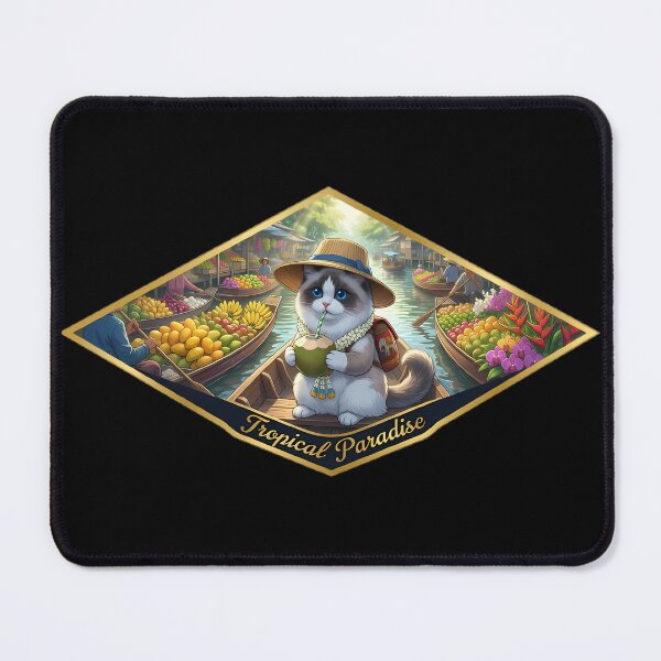 Item preview, Damnoen Saduak Floating Market Ragdoll Canvas: Paradise designed and sold by MossyAndPearl.