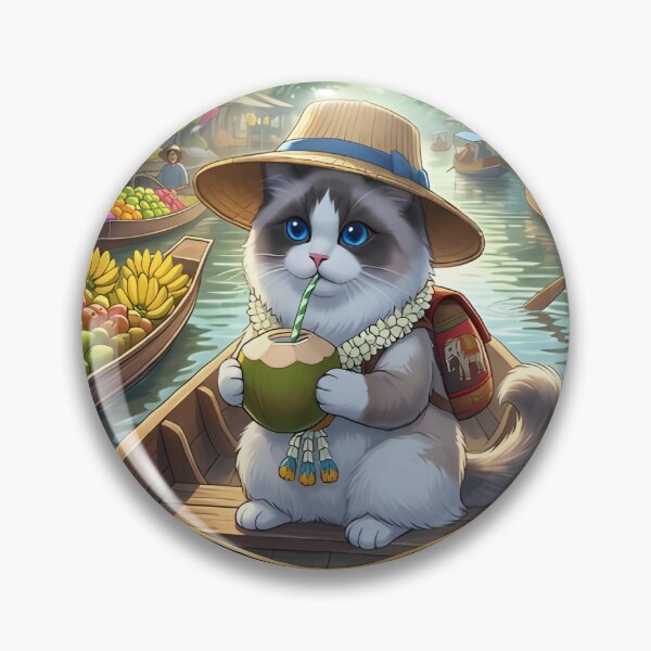 Item preview, Damnoen Saduak Floating Market Ragdoll Canvas: Paradise designed and sold by MossyAndPearl.
