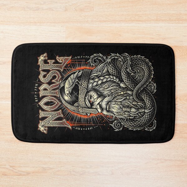 Item preview, Old Man Viking Warrior Raven Runes Norse Mythology designed and sold by GrandeDuc.
